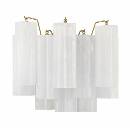 CRYSTORAMA Addis 2 Light Aged Brass sconce ADD-302-AG-WH